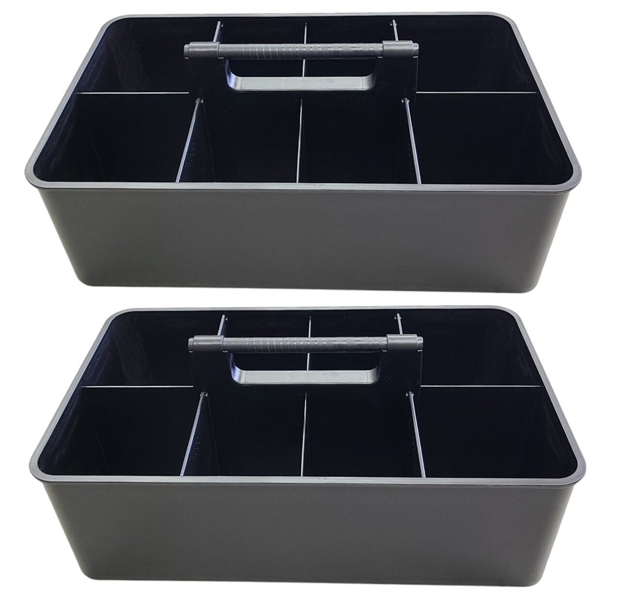 Enjoy Organizer- Commercial Large Portable Caddy Stackable Carry Caddy, Black, Carrier for Cleaning Supplies, Tools, All-Purpose Carry Caddy Made In USA